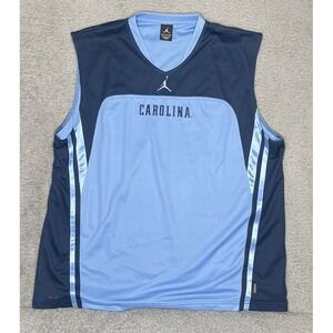 North Carolina Tar Heels Jordan Nike Practice Jersey Athletic Blue Shirt Men 2XL